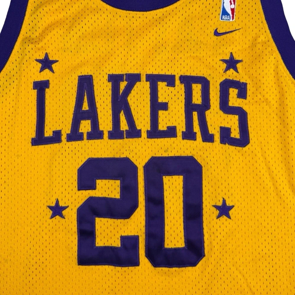 Nike Team Los Angeles Lakers Gary Payton‎ 20 Jersey XXL Yellow NBA Sewn